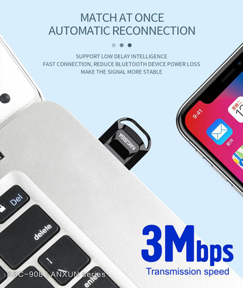 KAKUSIGA USB αντάπτορας Bluetooth 5.0 KSC-908, μαύρος