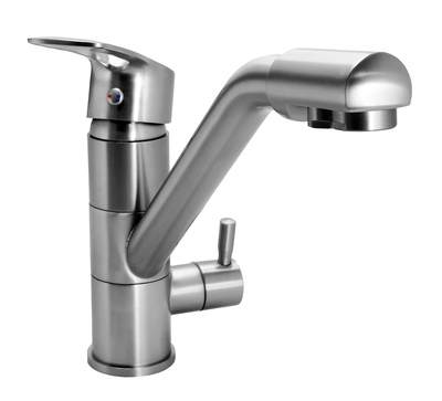 BRUNO μπαταρία πάγκου κουζίνας M54954-355N, τρίοδη, αναμεικτική, ασημί