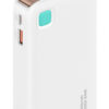 USAMS power bank CD224 με καλώδιο USB-C, 2x θύρες εξόδου, 10000mAh, 20W, λευκό