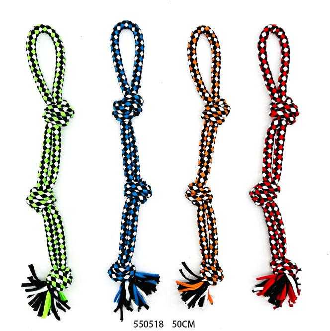 Παιχνίδι σκύλου σχοινί με κόμπους - 50cm - 12pcs - 550518