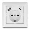 DELOCK πρίζα τοίχου 11499 με θύρες φόρτισης USB & USB-C, 18W PD, λευκή