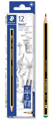 STAEDTLER ξύλινο μολύβι Noris 120-4, εξάγωνο, 2Η4, 12τμχ