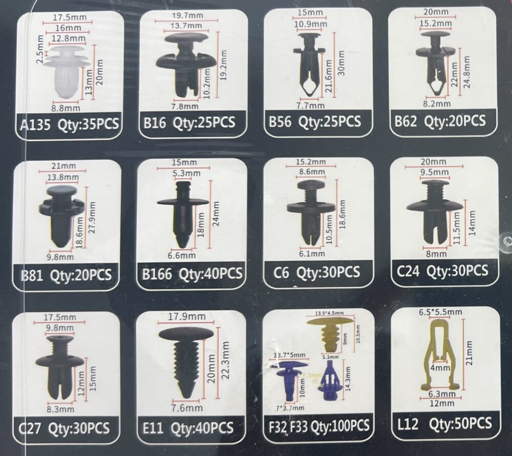 Σετ συνδετήρες αυτοκινήτου 13 τύπων - 545pcs - 180263