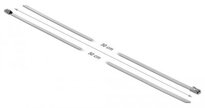 DELOCK μεταλλικός σφιγκτήρας καλωδίων 18770, 500x4.6mm, 10τμχ