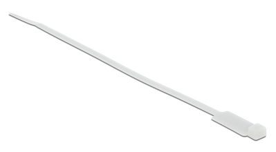 DELOCK δεματικά καλωδίων 18956 με ετικέτα, 190x4.8mm, λευκά, 10τμχ