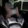 Μαξιλάρι αυχένα αυτοκινήτου - Δερματίνη - Headrest - Red - 200932