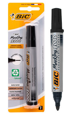 BIC ανεξίτηλος μαρκαδόρος 2000, bullet point, μαύρος