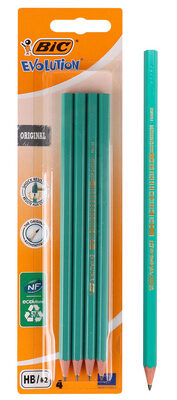 BIC μολύβι γραφίτη 2168902762 Evolution, εξάγωνο, HB, πράσινο, 4τμχ