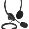 DELOCK headphones με μικρόφωνο 27178, stereo, USB, volume control, μαύρα
