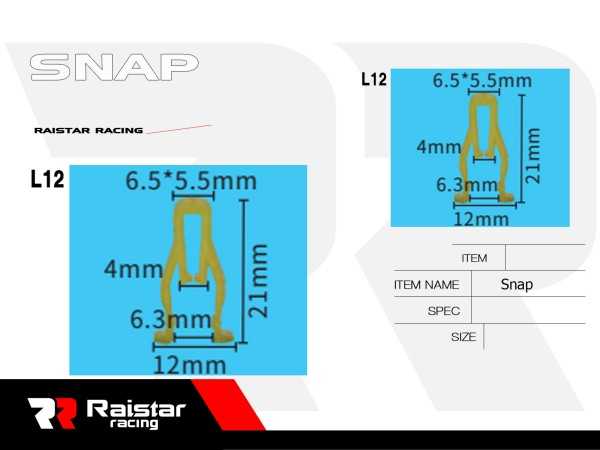 Σετ συνδετήρες αυτοκινήτου - 10pcs - R-F16101-27 - 180874