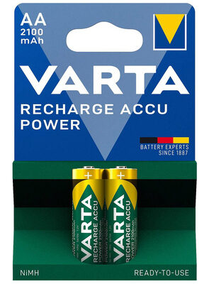 VARTA επαναφορτιζόμενες μπαταρίες λιθίου, AA, 2100mAh, 1.2V, 2τμχ