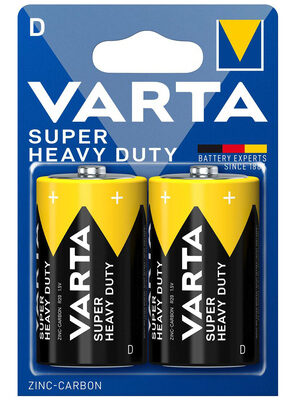 VARTA μπαταρίες Zinc Carbon Super Heavy Duty, D/R20P, 1.5V, 2τμχ