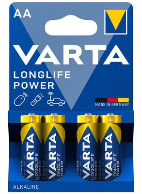 VARTA αλκαλικές μπαταρίες Longlife Power, AA/LR6, 1.5V, 4τμχ
