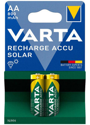 VARTA επαναφορτιζόμενες μπαταρίες λιθίου Solar, AA, 800mAh, 1.2V, 2τμχ
