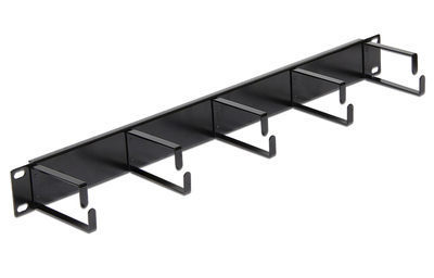 DELOCK cable management 42496 για rack 19"/1U, 5x γάντζοι, μαύρο