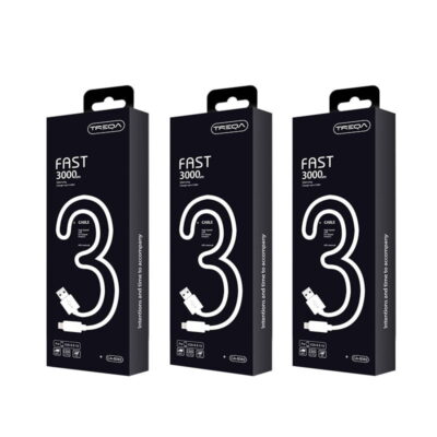 Treqa Καλώδιο USB σε lightning IOS 3m CA-8082 – USB-C to lightning cable