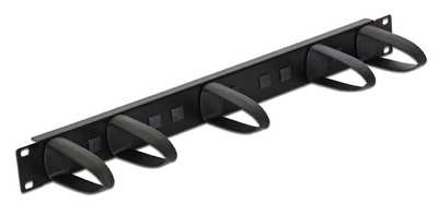 DELOCK cable management 43345 για rack 19"/1U, 5x γάντζοι, μαύρο
