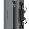 USAMS power bank CD233, USB-C/Lightning έξοδος, 4500mAh, 20W, γκρι