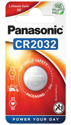 PANASONIC μπαταρία λιθίου, CR2032, 3V, 1τμχ