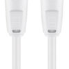 GOOBAY καλώδιο κεραίας αρσενικό σε θηλυκό 50910, <70dB, CCS, 0.5m, λευκό