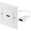 GOOBAY πρίζα τοίχου HDMI 51722, gold-plated, 4K, λευκή