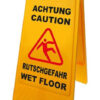 Προειδοποιητική πινακίδα "caution wet floor" 520112, 21-30x58cm, κίτρινη