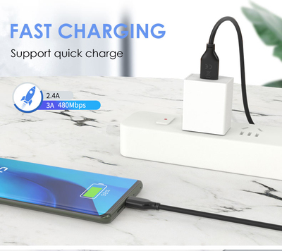 CABLETIME καλώδιο USB-C σε USB U323A, 3A, 480Mbps, 2m, μαύρο