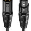 CABLETIME καλώδιο μικροφώνου XLR 11B24, 3-pin, 24AWG, 10m, μαύρο
