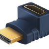 CABLETIME αντάπτορας HDMI HA10, γωνιακός, 4K, μπλε
