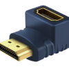CABLETIME αντάπτορας HDMI HA11, γωνιακός, 4K/60Hz, μπλε