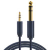CABLETIME καλώδιο ήχου 3.5mm σε 6.3mm CT-H11G, 1.8m, μαύρο