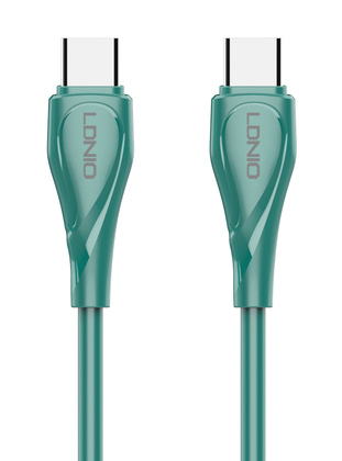 LDNIO καλώδιο USB-C σε USB-C LC611C, 65W PD, 1m, πράσινο