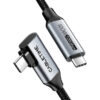 CABLETIME καλώδιο USB-C CT-CMCML-AG1, γωνιακό, 100W 20Gbps 4K, 1m, μαύρο