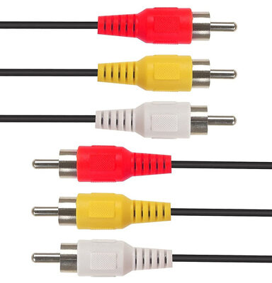 CABLETIME καλώδιο ήχου 3x RCA σε 3x RCA AV240-33N, 1.5m, μαύρο