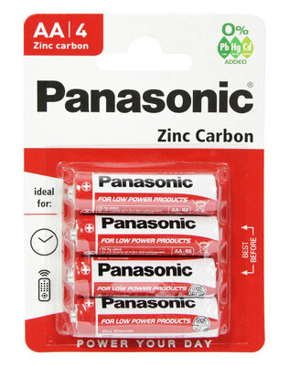 PANASONIC μπαταρίες Zinc Carbon, AA/LR6, 1.5V, 4τμχ