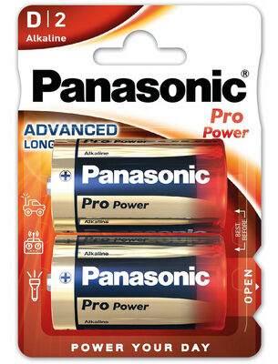 PANASONIC αλκαλικές μπαταρίες Pro Power, D/LR20, 1.5V, 2τμχ