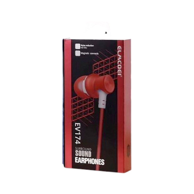 Ενσύρματα ακουστικά - EV-174 - 551212 - Red