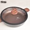 Ρηχή κατσαρόλα αντικολλητική με καπάκι - 2.7L - CA004-BS24-Black - DSP - 563769