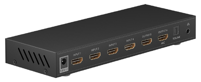 GOOBAY HDMI matrix switch 58478, τηλεχειριστήριο, 4 σε 2, 4K/30Hz, μαύρο