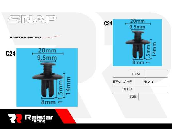 Σετ συνδετήρες αυτοκινήτου - 10pcs - R-F16101-07 - 180864