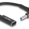 DELOCK καλώδιο τροφοδοσίας 60031, USB-C σε HP 4.5x3.0mm, 15cm, μαύρο