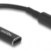 DELOCK καλώδιο τροφοδοσίας 60032, USB-C σε HP 7.4x5.0mm, 15cm, μαύρο