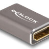 DELOCK αντάπτορας HDMI 60078 με Ethernet, 8K/60Hz, μεταλλικός, γκρι