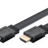 GOOBAY καλώδιο HDMI 2.0 61281, Ethernet, flat, 4K/60Hz 18 Gbps, 5m, μαύρο