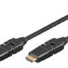 GOOBAY καλώδιο HDMI 61289 με Ethernet, 360°, 4K/60Hz, 18 Gbps, 3m, μαύρο