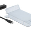 DELOCK αντάπτορας USB-C σε SATA 64084 με θήκη για 2.5" HDD/SSD, 6Gbps