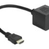 DELOCK HDMI splitter 65226 με Ethernet, 2 σε 1, 1080p, μαύρο