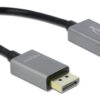 DELOCK αντάπτορας DisplayPort 1.4 σε HDMI 66436, 4K/60Hz, active, γκρι