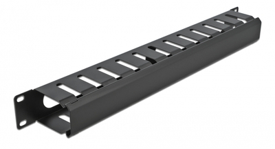 DELOCK cable management 66550 για rack 19"/1U, μεταλλικό, μαύρο