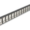 DELOCK Keystone patch panel 66758, 19"/1U, 16x ports, μαύρο